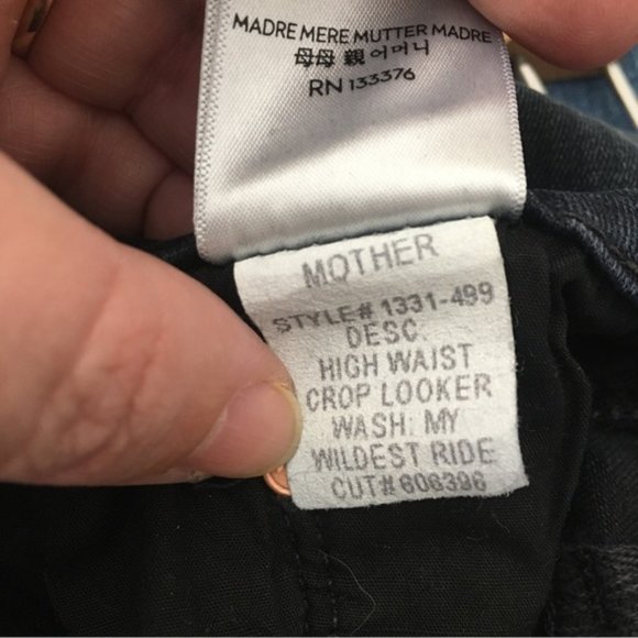Mother High Waisted Looker Crop My Wildest Ride Wash Jeans - Picture 13 of 13